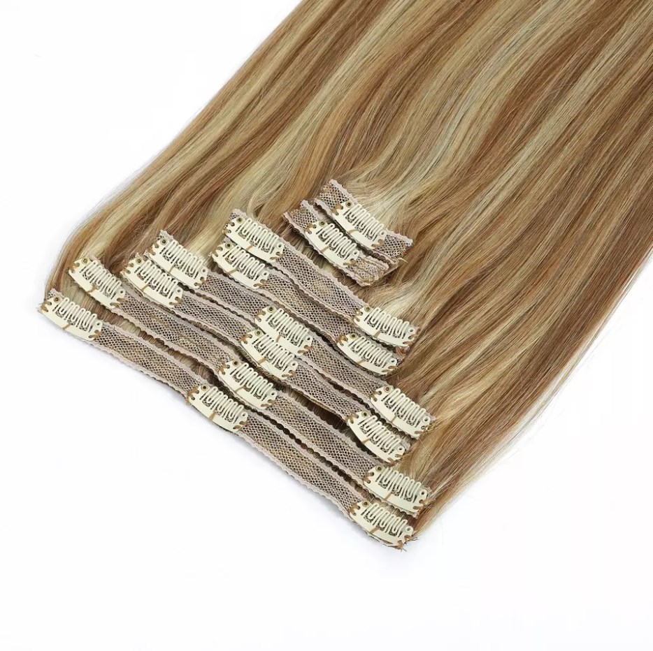 Clip In Hair Extension Raw Remy Virgin Cuticle Aligned Seamless Clip In Hair Extension 100% Human Hair